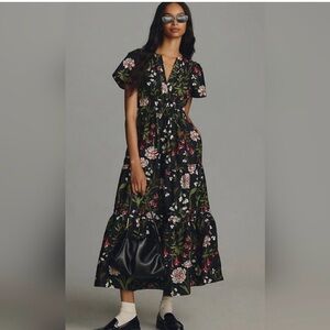 Anthropologie Somerset Maxi Dress Tiered Floral Boho